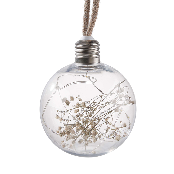 LED-Lichterkette BULB LIGHTS - Glas / Jute - 64-flammig
