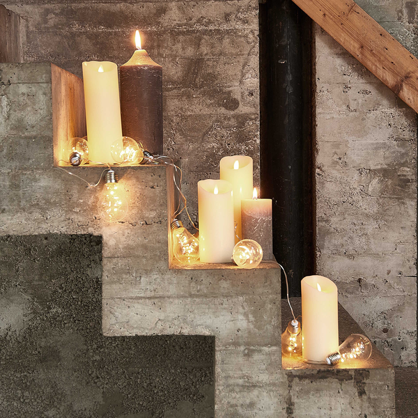 LED-Lichterkette BULB LIGHTS - Klarglas / Polyester PVC - 10-flammig