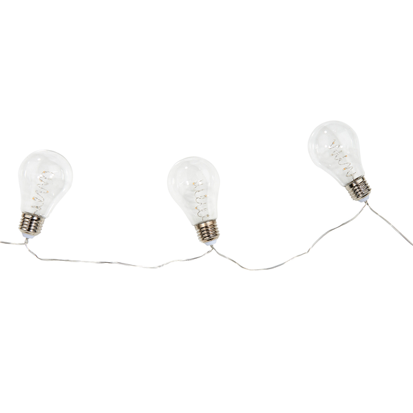 LED-Lichterkette BULB LIGHTS - Klarglas / Polyester PVC - 10-flammig