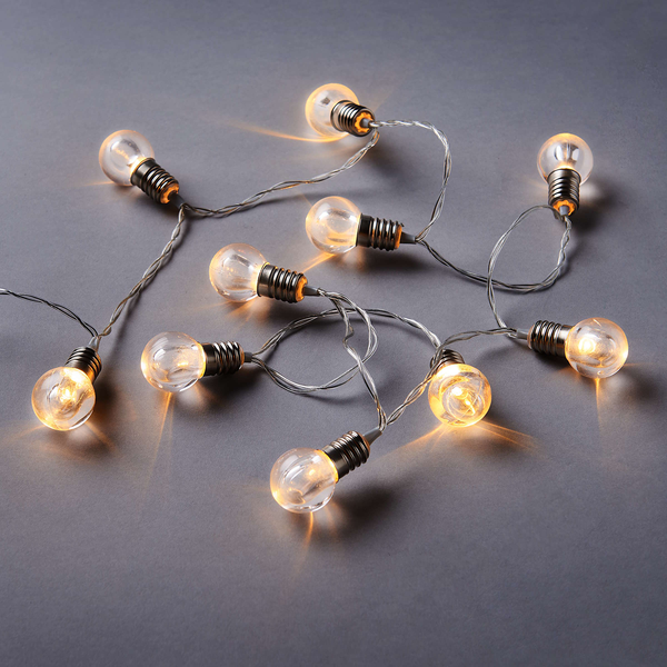 LED-Lichterkette MINI BULBS - Polyester PVC - 10-flammig