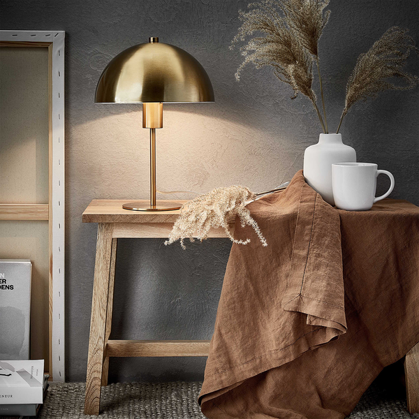 Tischlampe TOPEE - Eisen - 1-flammig - Gold