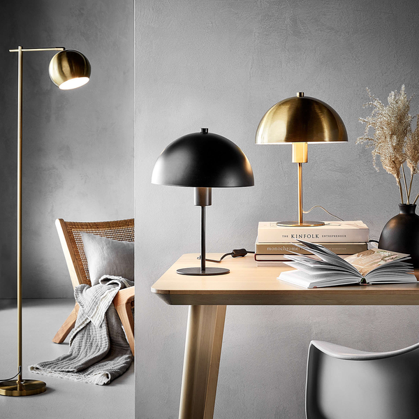 Tischlampe TOPEE - Eisen - 1-flammig - Gold