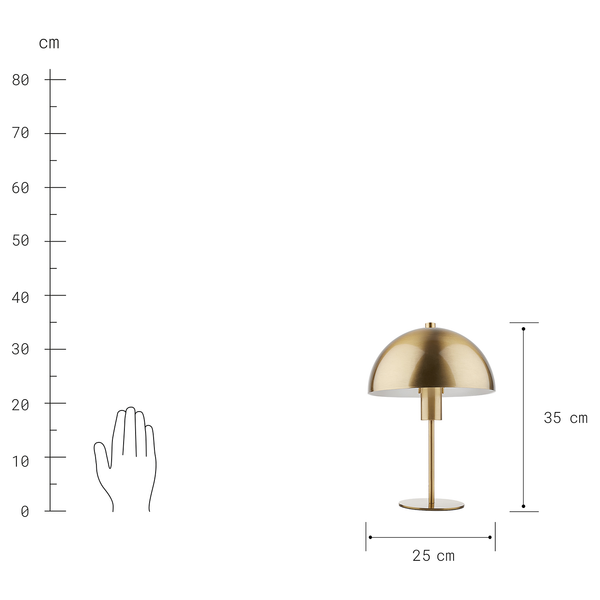 Tischlampe TOPEE - Eisen - 1-flammig - Gold