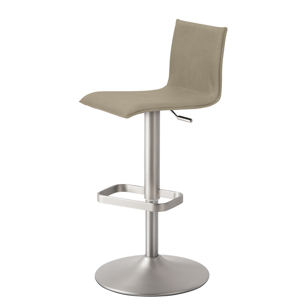 Bar- und Tresenhocker myDIVO IV - Stahl / Polyester - Taupe