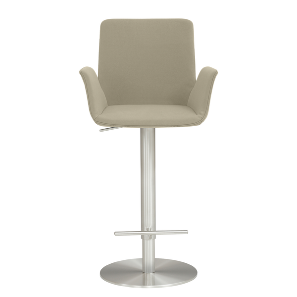 Bar- und Tresenhocker myHELIOS - Stahl / Polyester - Taupe