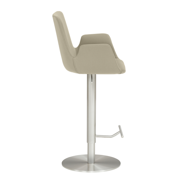 Bar- und Tresenhocker myHELIOS - Stahl / Polyester - Taupe