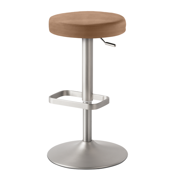 Bar- und Tresenhocker myDIVO - Stahl / Polyester - Braun