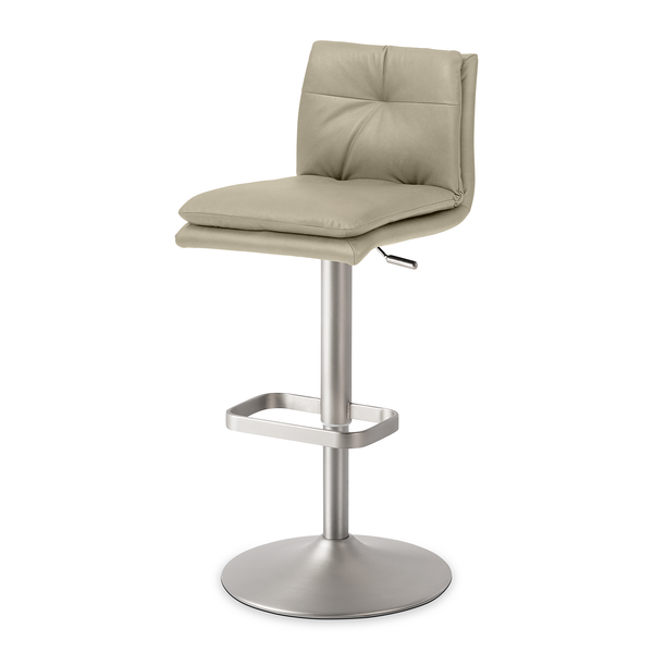 Bar- und Tresenhocker myDIVO III - Stahl / Polyester - Taupe