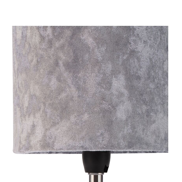 Tischleuchte Classy Velvet - Mischgewebe / Klarglas - 1-flammig