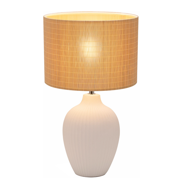 Tischleuchte Timber Glow - Bambus / Keramik - 1-flammig