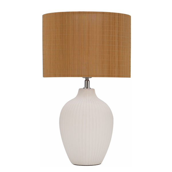 Tischleuchte Timber Glow - Bambus / Keramik - 1-flammig