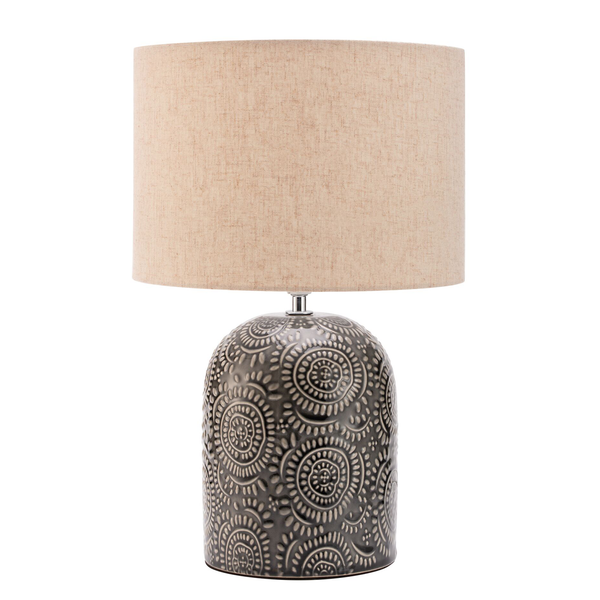 Tischleuchte Shiny Dreamer - Mischgewebe / Keramik - 1-flammig