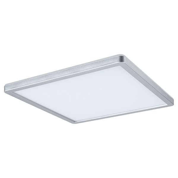 LED-Deckenleuchte Atria Shine Backlight - Polycarbonat - 1-flammig - Chrom - 29 x 29 cm - Warmweiß