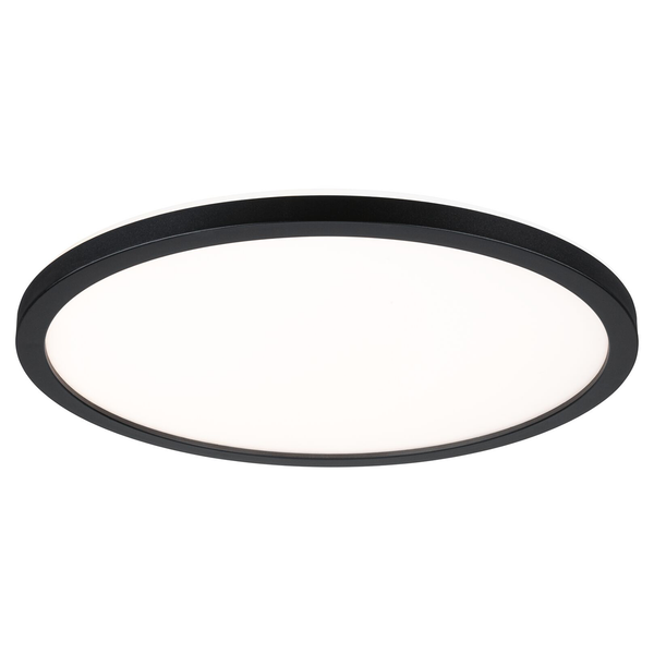 LED-Deckenleuchte Atria Shine Rund - Polycarbonat - 1-flammig - Schwarz - Durchmesser: 29 cm - Warmweiß