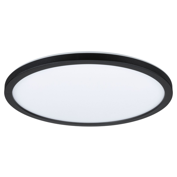 LED-Deckenleuchte Atria Shine Rund - Polycarbonat - 1-flammig - Schwarz - Durchmesser: 29 cm - Warmweiß