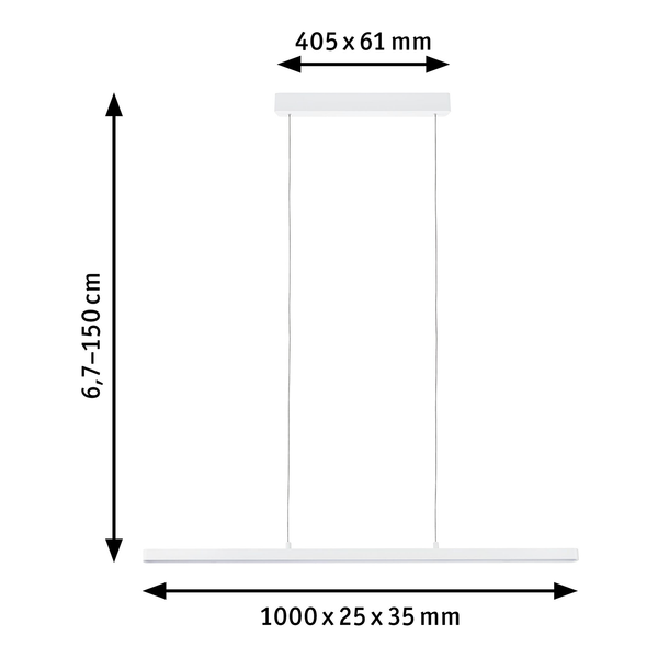 LED-Pendelleuchte Lento II - Aluminium - 1-flammig