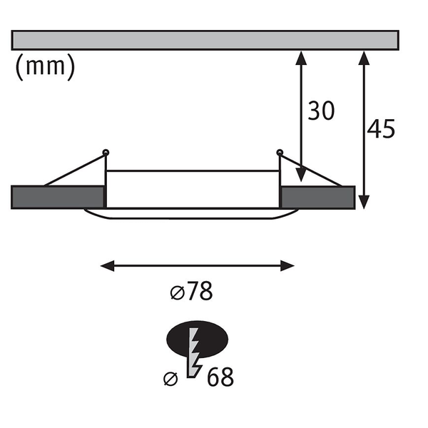 LED-Einbauleuchte Nova Coin IV - Aluminium - 1-flammig
