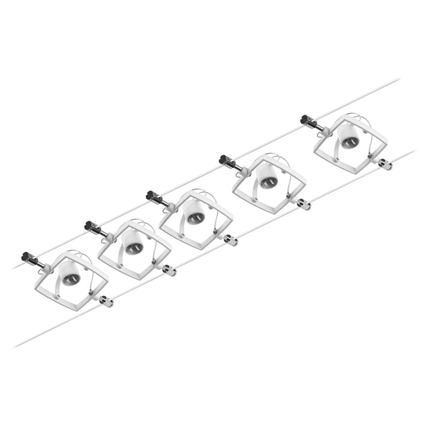 LED-Deckenleuchte Mac - Aluminium / Polycarbonat - 5-flammig