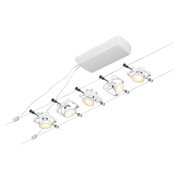LED-Deckenleuchte Mac - Aluminium / Polycarbonat - 5-flammig