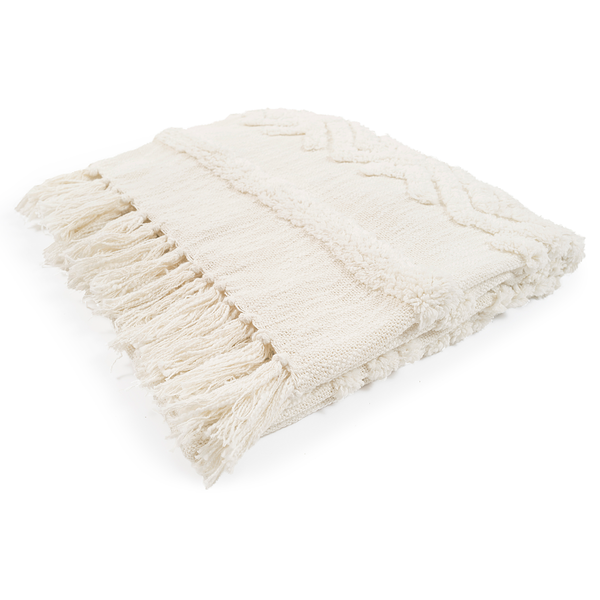 Plaid Adara - Baumwolle - Beige