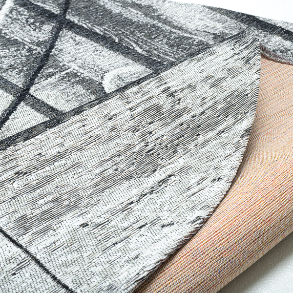 Kurzflorteppich Keitum 010 II - Polyester / Baumwolle - Grau - Durchmesser: 100 cm