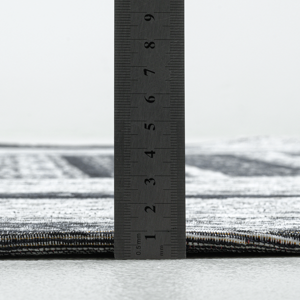 Kurzflorteppich Keitum 010 II - Polyester / Baumwolle - Grau - Durchmesser: 100 cm