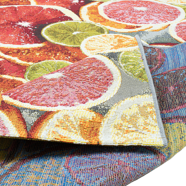 In-/ Outdoorteppich Rantum Beach 003 I - Kunstfaser - Orange / Mehrfarbig - 60 x 100 cm