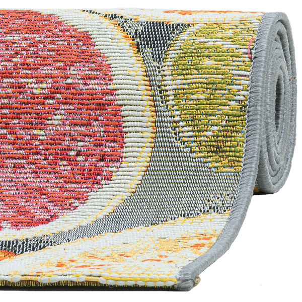 In-/ Outdoorteppich Rantum Beach 003 I - Kunstfaser - Orange / Mehrfarbig - 60 x 100 cm