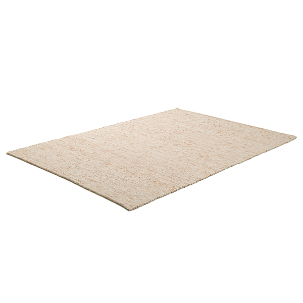 Wollteppich Hörnum - Schurwolle - Beige - 40 x 60 cm