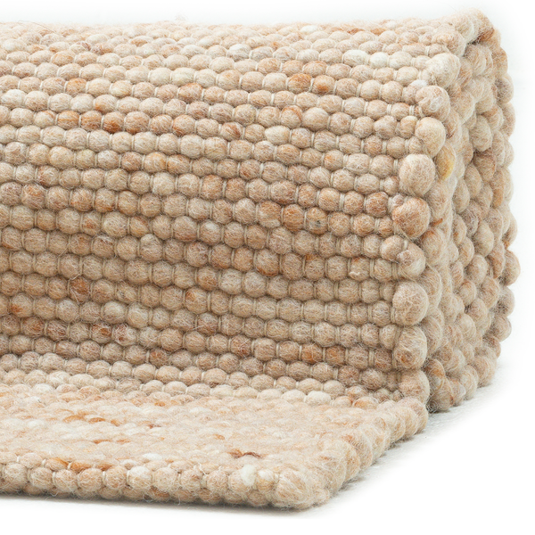 Wollteppich Hörnum - Schurwolle - Beige - 40 x 60 cm