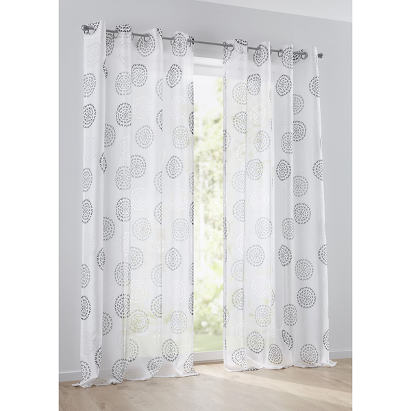 Ösenschal Bella - Baumwolle / Polyester - Anthrazit - 135 x 225 cm