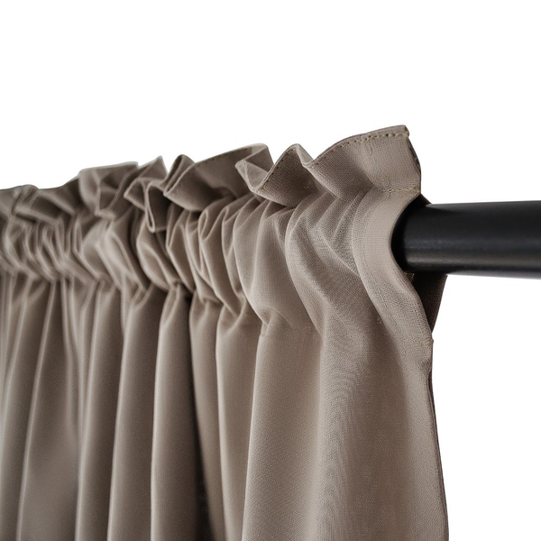 Fertiggardine Lene - Baumwolle - Braun - 140 x 145 cm