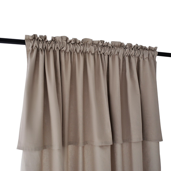 Fertiggardine Lene - Baumwolle - Braun - 140 x 145 cm