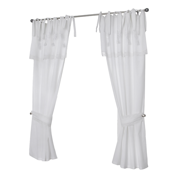 Fertiggardine Camille - Baumwolle - Weiß