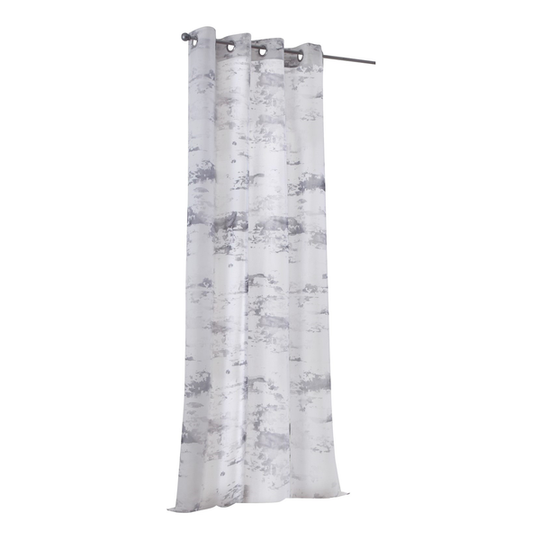 Ösenschal Claude - Polyester - Weiß / Grau - 135 x 225 cm