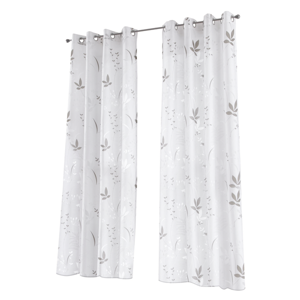 Ösenschal Dandelion - Baumwolle / Polyester - Weiß / Braun - 140 x 225 cm