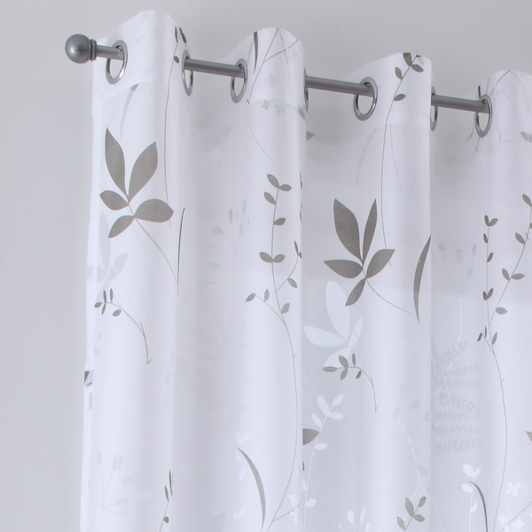 Ösenschal Dandelion - Baumwolle / Polyester - Weiß / Braun - 140 x 225 cm