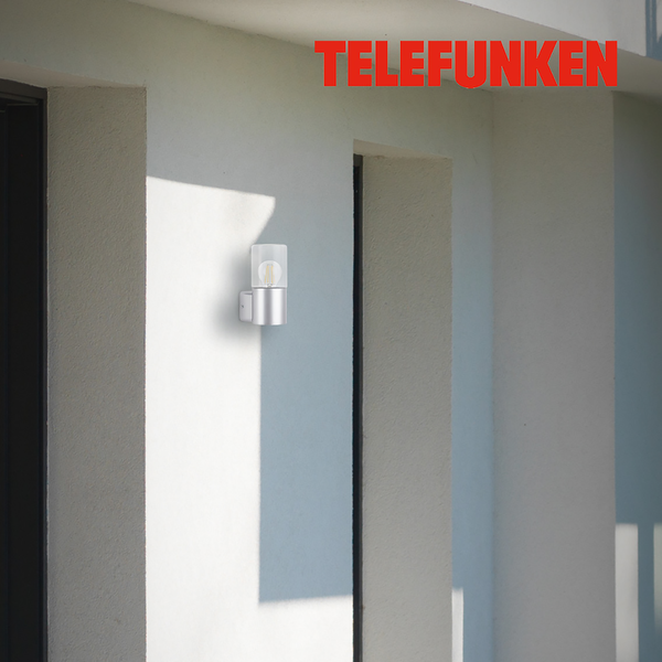 Außenwandleuchte Ampolo - Polyacryl / Aluminium - 1-flammig - Silber