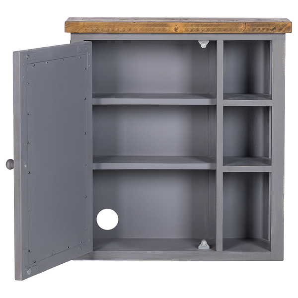 Spiegelschrank Balignton - Kiefer massiv - Grau