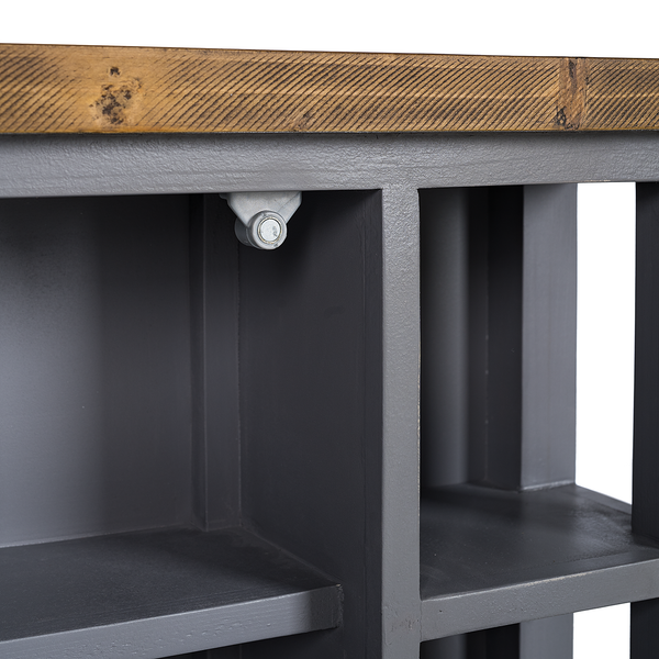 Spiegelschrank Balignton - Kiefer massiv - Grau