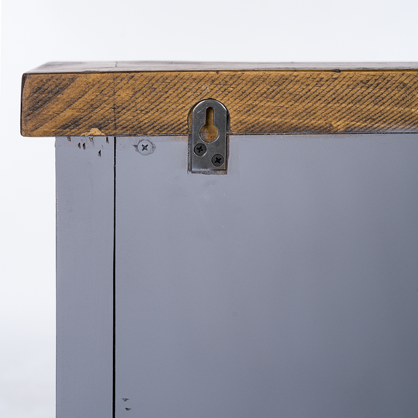 Spiegelschrank Balignton - Kiefer massiv - Grau