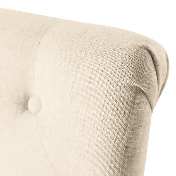 Polsterstuhl Neum 2er-Set - Webstoff / Eiche massiv - Weiß / Eiche