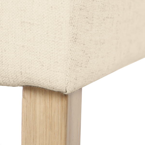 Polsterstuhl Neum 2er-Set - Webstoff / Eiche massiv - Weiß / Eiche