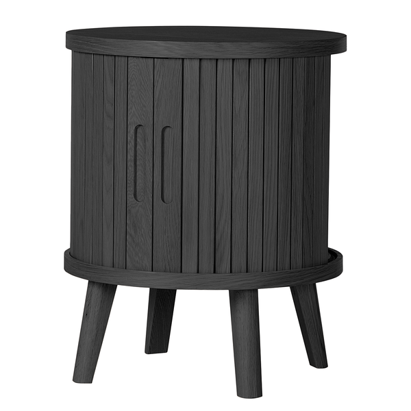 Beistelltisch HANCK - Echtholzfurnier - Eiche Schwarz