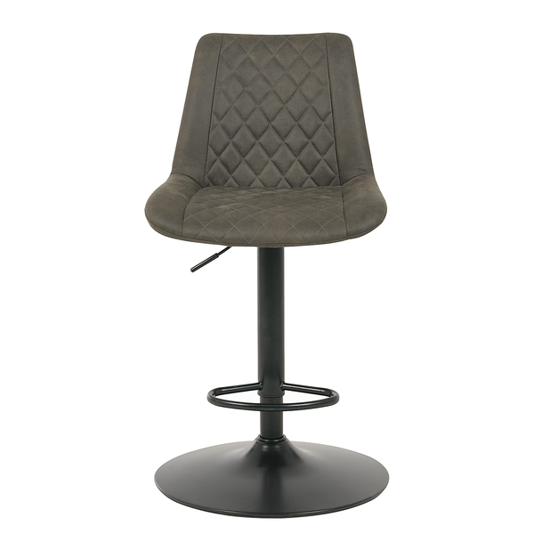 Barstuhl Wismes (2er-Set) - Microfaser / Eisen - Vintage Grau