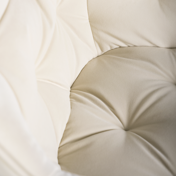 Armlehnenstuhl TILLY - Samt Vilda: Creme - Einzelstuhl