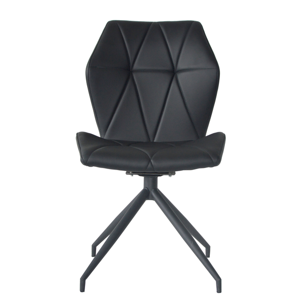 Drehbarer Polsterstuhl Frontera 2er-Set - Schwarz