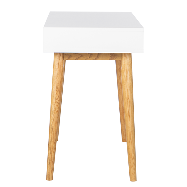 Schreibtisch LINDHOLM 2 Schubladen - Weiß / Eiche