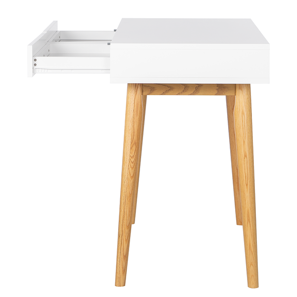 Schreibtisch LINDHOLM 2 Schubladen - Weiß / Eiche