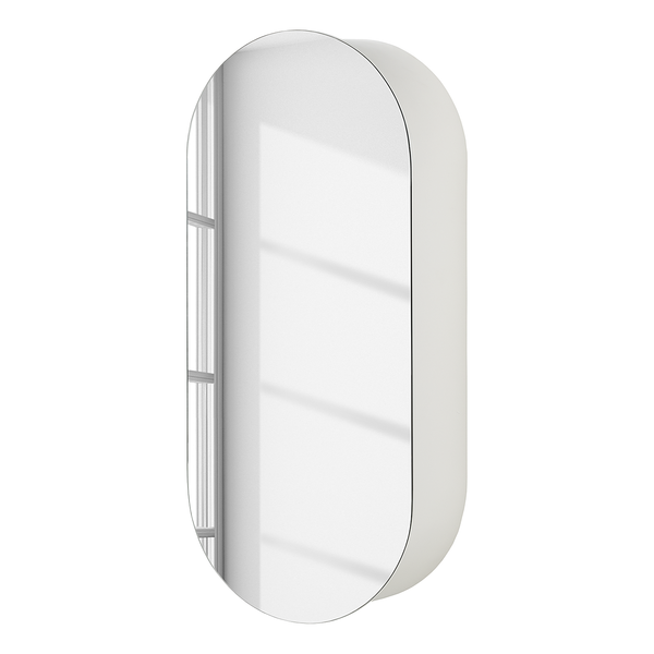 Spiegelschrank LINDHOLM oval - Weiß